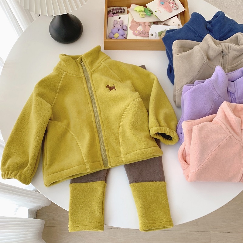 Set Đồ Hai Món Thời Trang Thu Đông Phong Cách Hàn Quốc Mới Cho Bé Trai Và Gái