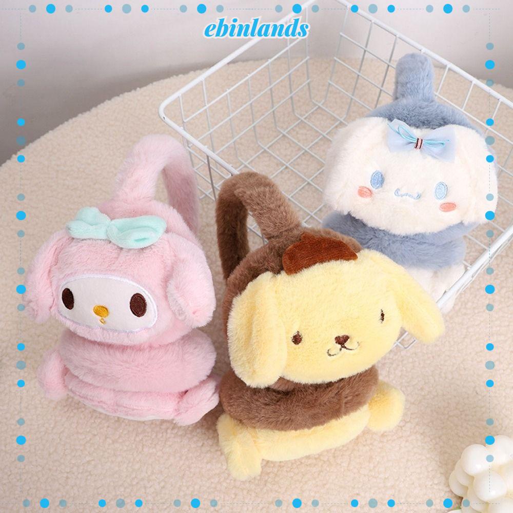 Einlands Nút Bịt Tai Bằng Vải Bông Dày Dặn Chống Gió Hình Búp Bê Hoạt Hình kuromi melody Cho Nữ Sinh