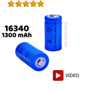 Pin sạc 16340 3.7v 1300 mah