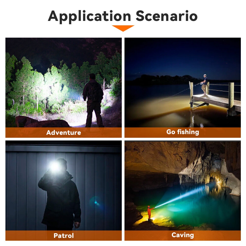 Đèn pin SOFIRN SF26 sáng 2000 lumen chiếu xa 964m pin 21700 sạc USB-C công tắc kép phản ứng nhanh