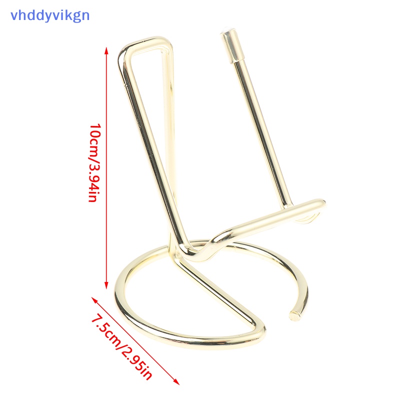 Giá Đỡ Điện Thoại / Thẻ vhdd Bằng Kim Loại Màu Vàng Kim Dễ Thương Dùng Trang Trí Bàn Làm Việc