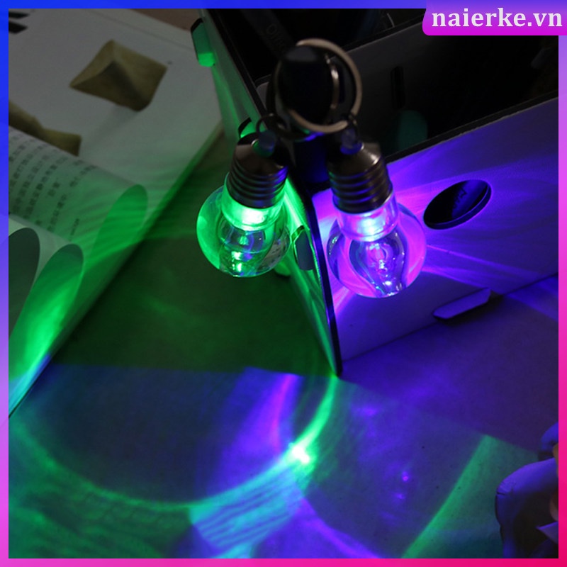 Móc Khóa Bóng Đèn led mini Thay Đổi Màu Sắc
