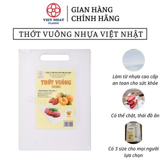 Thớt vuông nhựa bền đẹp, dày dặn 3 size nhựa Việt Nhật