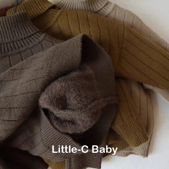 One Áo Sweater Lót Lông Cừu Dày Dặn Thời Trang Mùa Đông Cho Bé Trai Và Gái