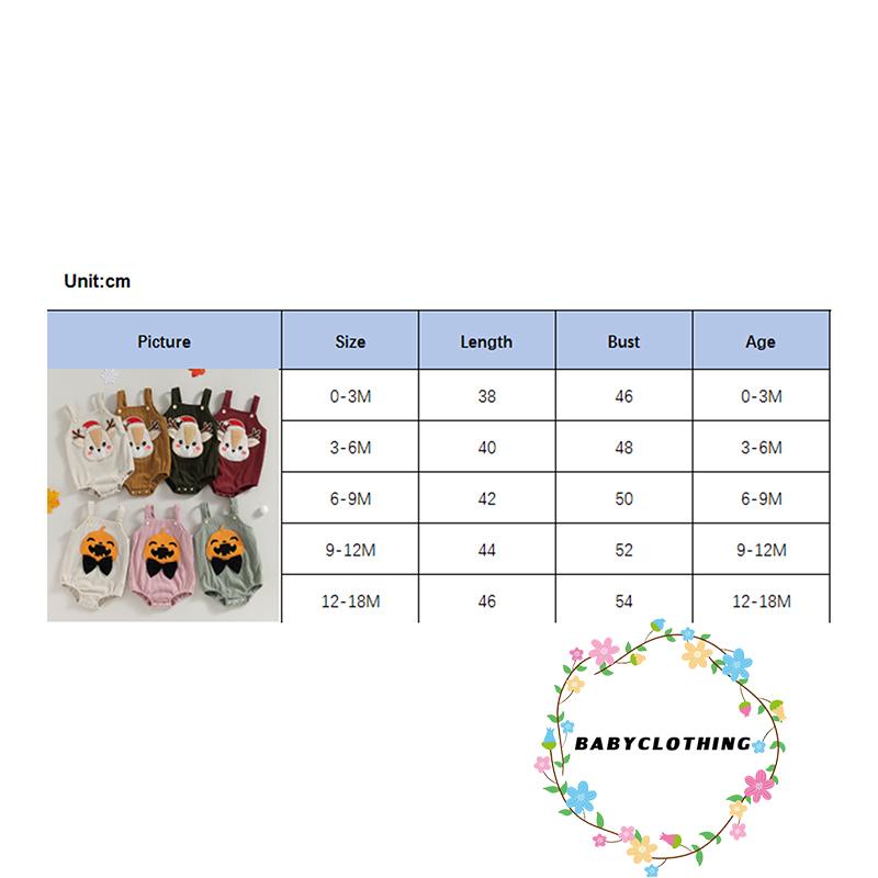 Áo Liền Quần Dài Tay Thêu Hình Tuần Lộc Giáng Sinh Đáng Yêu Cho Bé