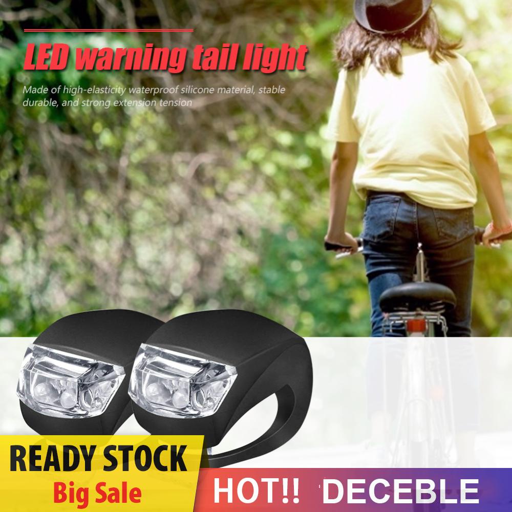 Bộ 2 Cái Đèn Pha silicone 3 Chế Độ Sáng Lâu Trôi Cho Xe Đạp
