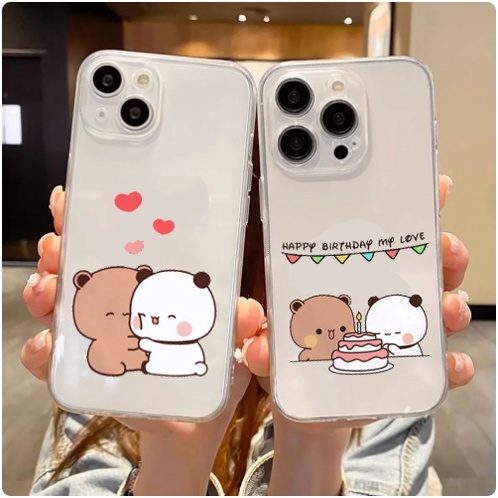 Ốp Điện Thoại Hình Gấu Hoạt Hình Cho iphone 17 16 15 14 13 12 11 pro max xs 6 7 8 plus ip11 ip15 ip1