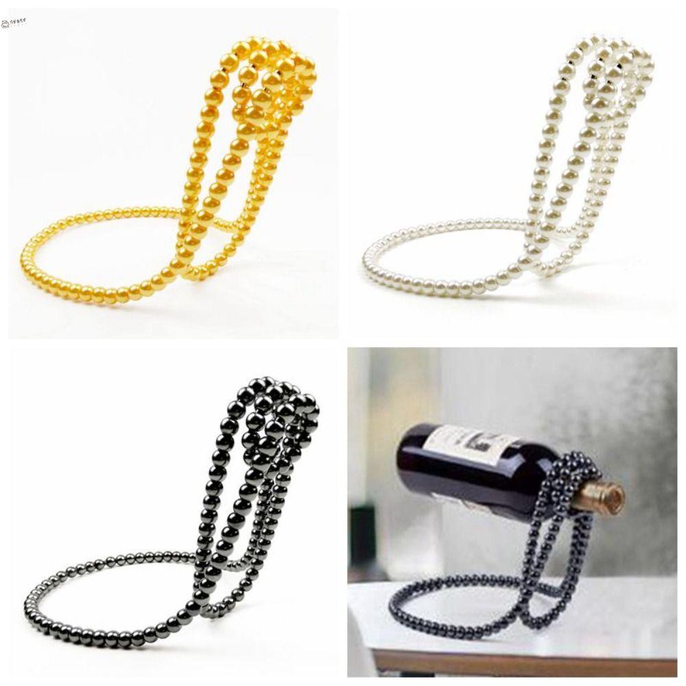 Sff Vòng Cổ Phao Nổi Màu Vàng Kim / Trắng Trang Trí Chai Rượu Vang Giá Đỡ