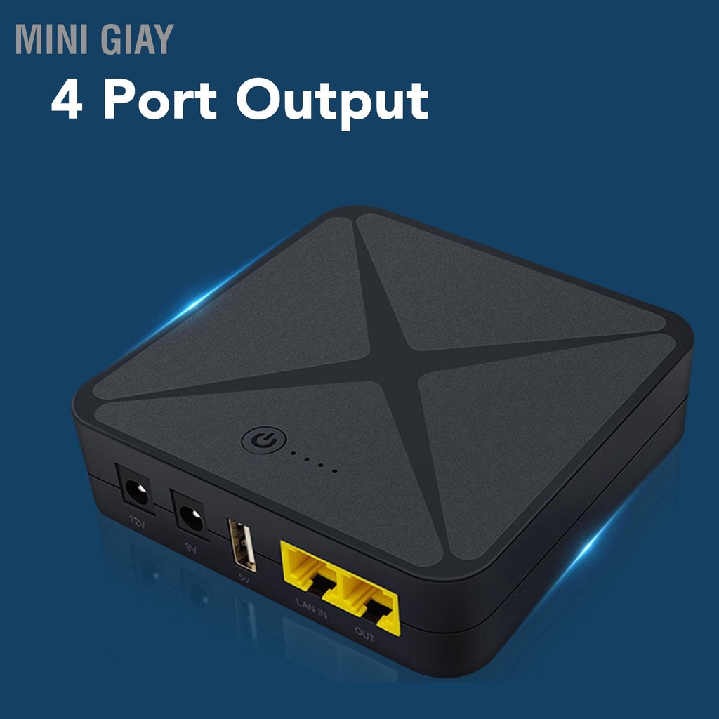 Mini Giay UPS 5V 9V 12V 48V Cổng POE Nguồn Điện Liên Tục 8000MAh 18Wh Pin Dự Phòng cho Camera Router Modem