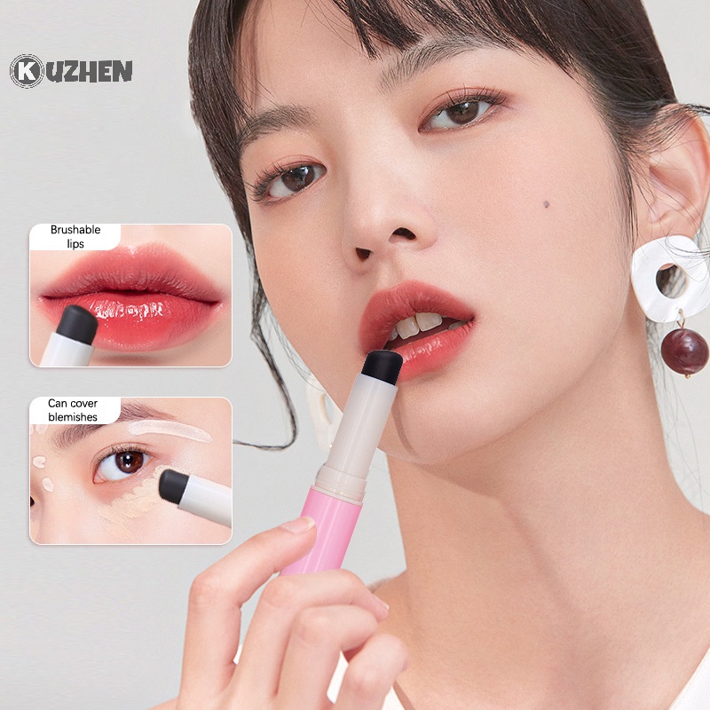Kuzhen Cọ Trang Điểm Môi Đầu Tròn Bằng silicone Tiện Dụng