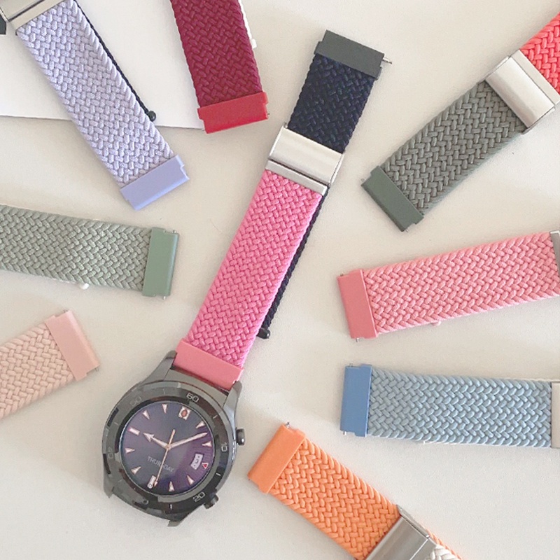 Dây Đeo nylon Dệt 18mm 20mm 22mm Thay Thế Cho Đồng Hồ Thông Minh samsung galaxy watch 6 / 5 / 4 classic huawe gt4