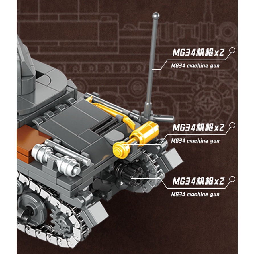 461 Mô Hình Xe Tăng moc panzer Pkpfw i Sdhfz 101 Tự Lắp Ráp Tỉ Lệ 1: 35