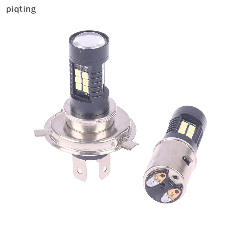 Piqt Đèn Pha led 12v h4 ba20d px15d Ánh Sáng Trắng Dành Cho Xe Mô Tô