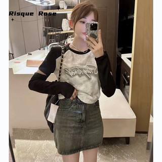 JIONGLI áo phông áo thun nữ croptop baby tee Fashion Phong cách xu hướng Casual WTX23B0427 45Z231108