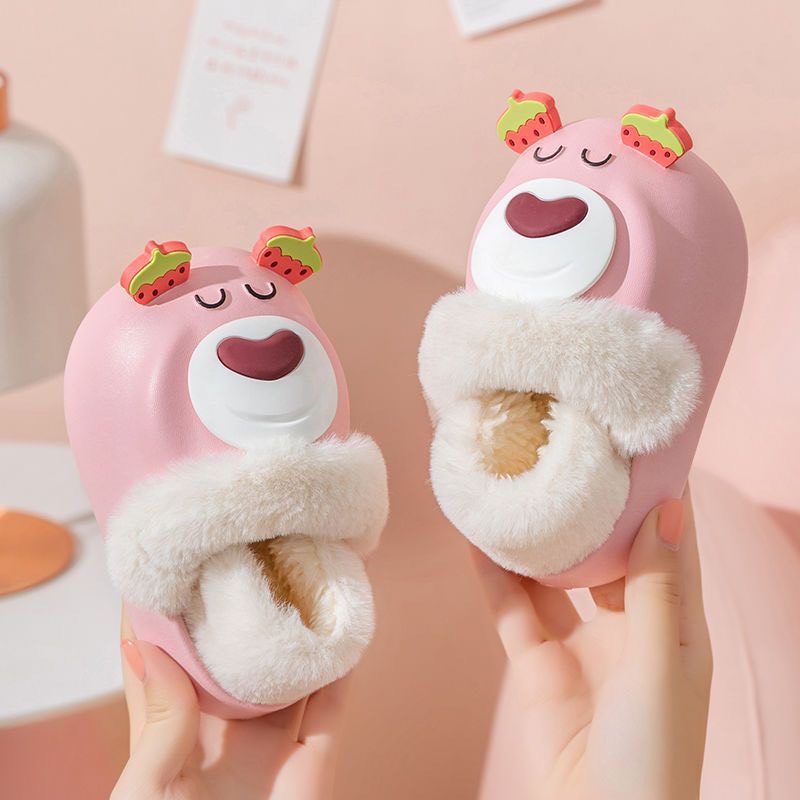 C-FOOT Dép Bông Giữ Nhiệt Hình Gấu Chống Nước Thu Đông HOT 2023