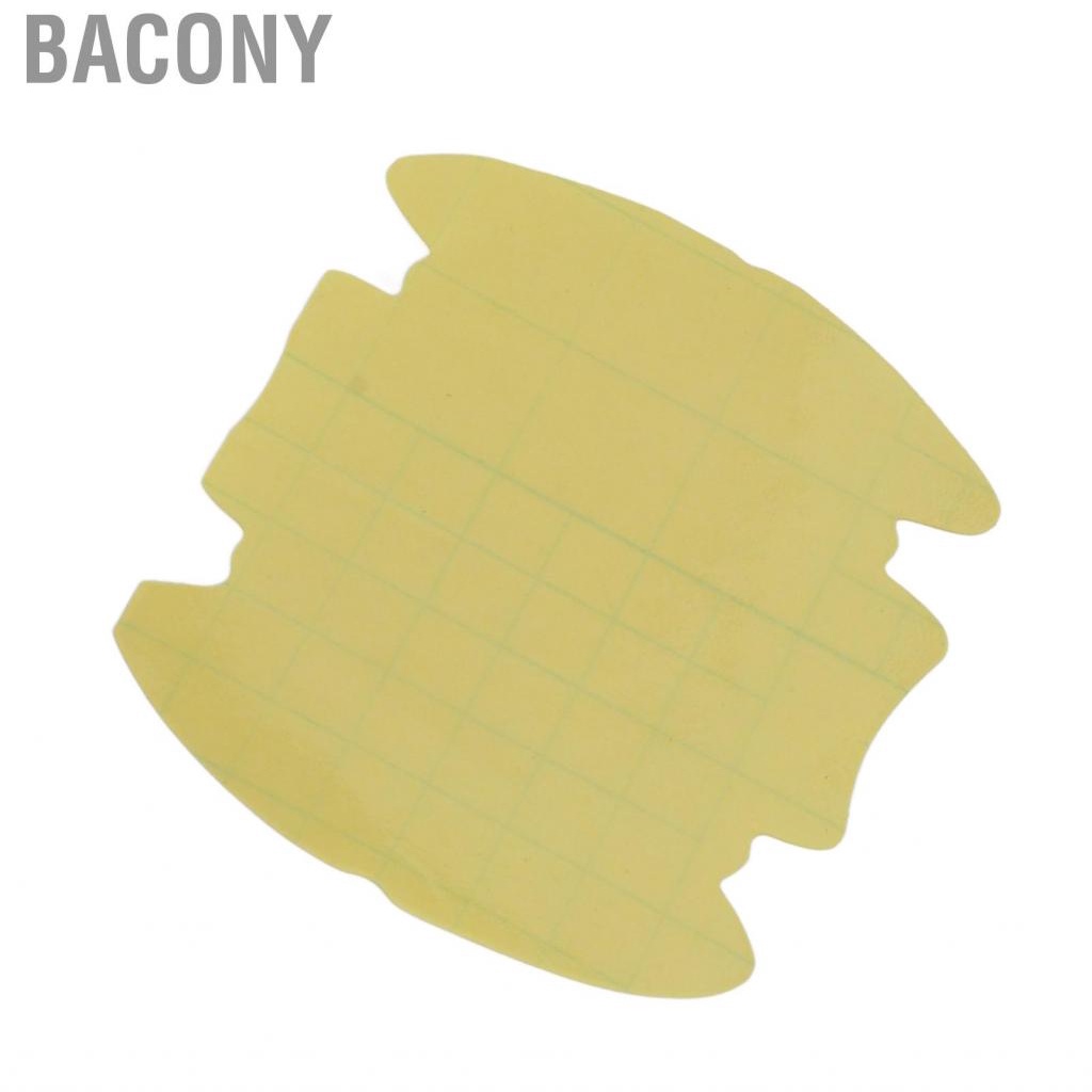 Bacony 4PCS Car Door Bowl Protective Film Transparent Scratch Resistant Adhesive TPU Exterior Accessory