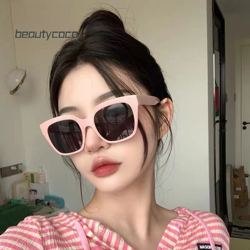 Beautycoco🍊Kính mát gọng vuông bản lớn dễ mang màu pastel