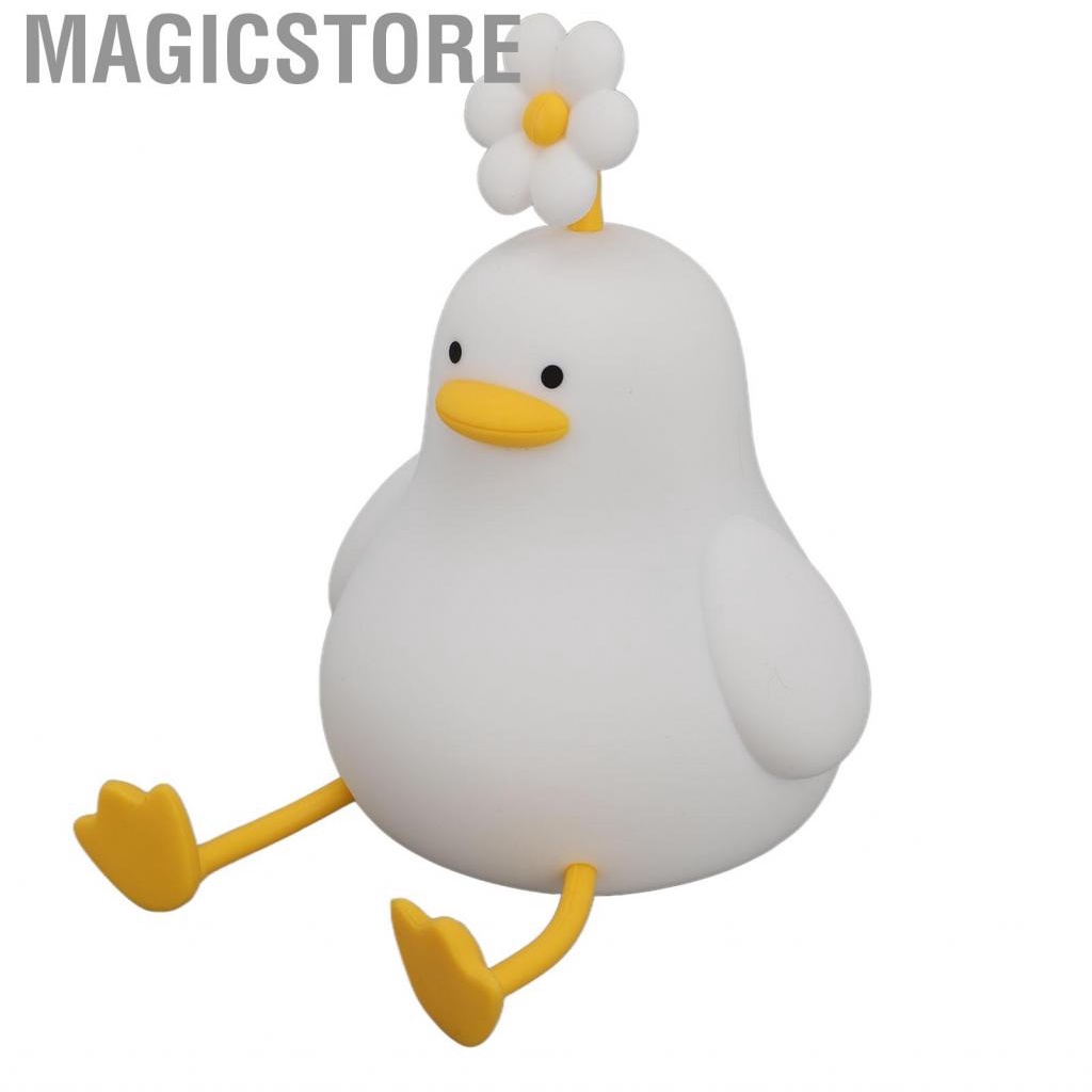 Magicstore Cute Duck Night Light Silicone Lamp 1200mAh Rechargeable  Dimmable Kids for Bedside Bedroom Dormitory