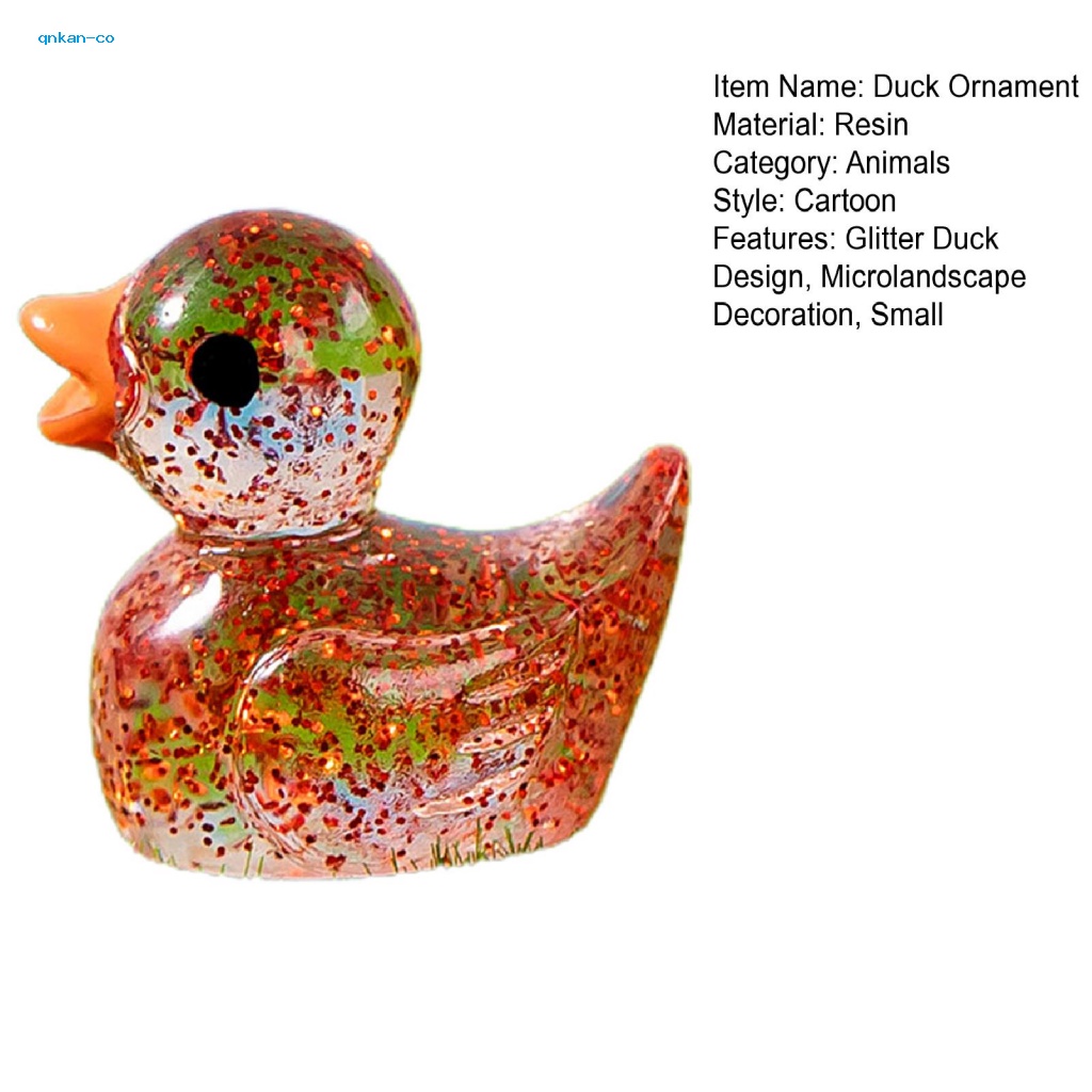 Qnkan Vịt Nhựa resin Lấp Lánh Trang Trí Bàn Làm Việc / Nhà Búp Bê