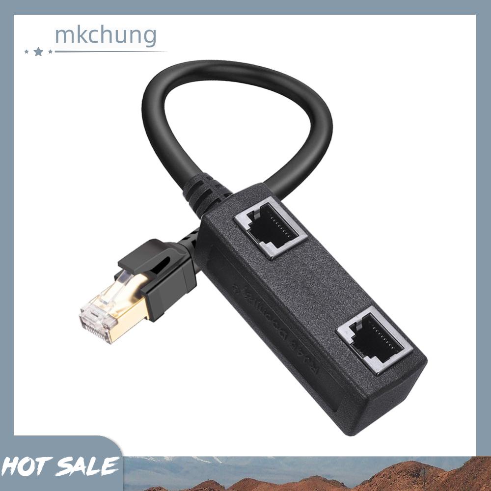 Bộ Chia Cổng rj45 1 Sang 2 ethernet Cho cat 8 / cat7