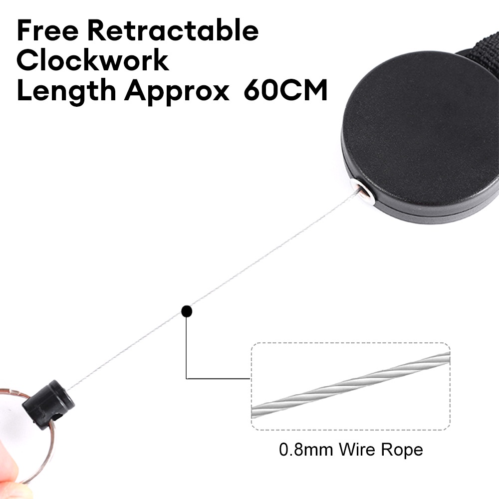 Móc Chìa Khóa Có Thể Rút Lại Với Khung Gắn Thẻ Tuyển Chọn 60cm Tiện Dụng