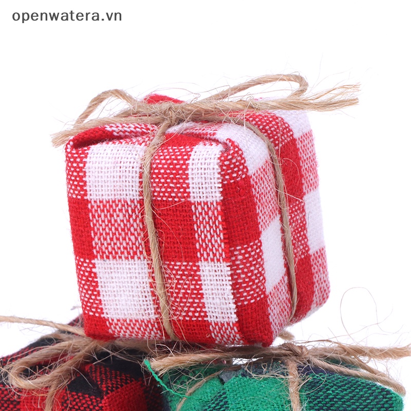 Set 2 / 4 Hộp Quà Bằng Vải Lanh cotton Cho Nhà Búp Bê Tỉ Lệ 1 / 12