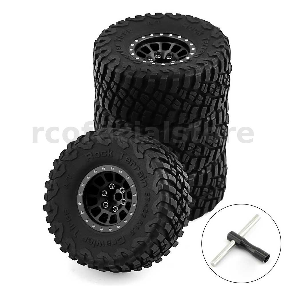 Set 4 Bánh Xe Leo Núi 1.0 inch Bằng Hợp Kim Nhôm Cho 1 / 18 trx4m scx24 fms fcx18 fcx24 furitek fx118