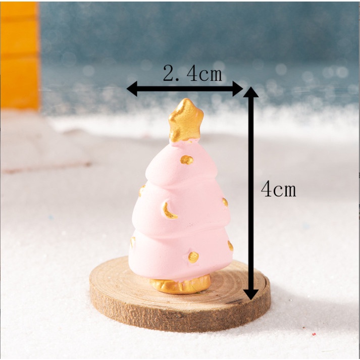 Mô hình cây thông bằng đá decor tiểu cảnh Noel, trang trí giáng sinh, quà tặng