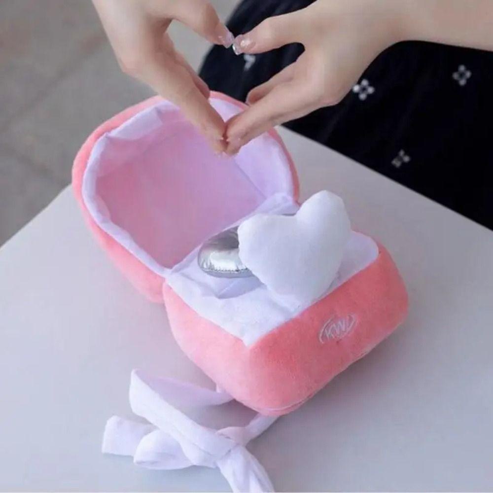 Mmluck Đồ Chơi Hộp Đựng Nhẫn Hình Trái Tim Nhồi Bông pp Sáng Tạo Thích Hợp Làm Quà Tặng Bạn Gái