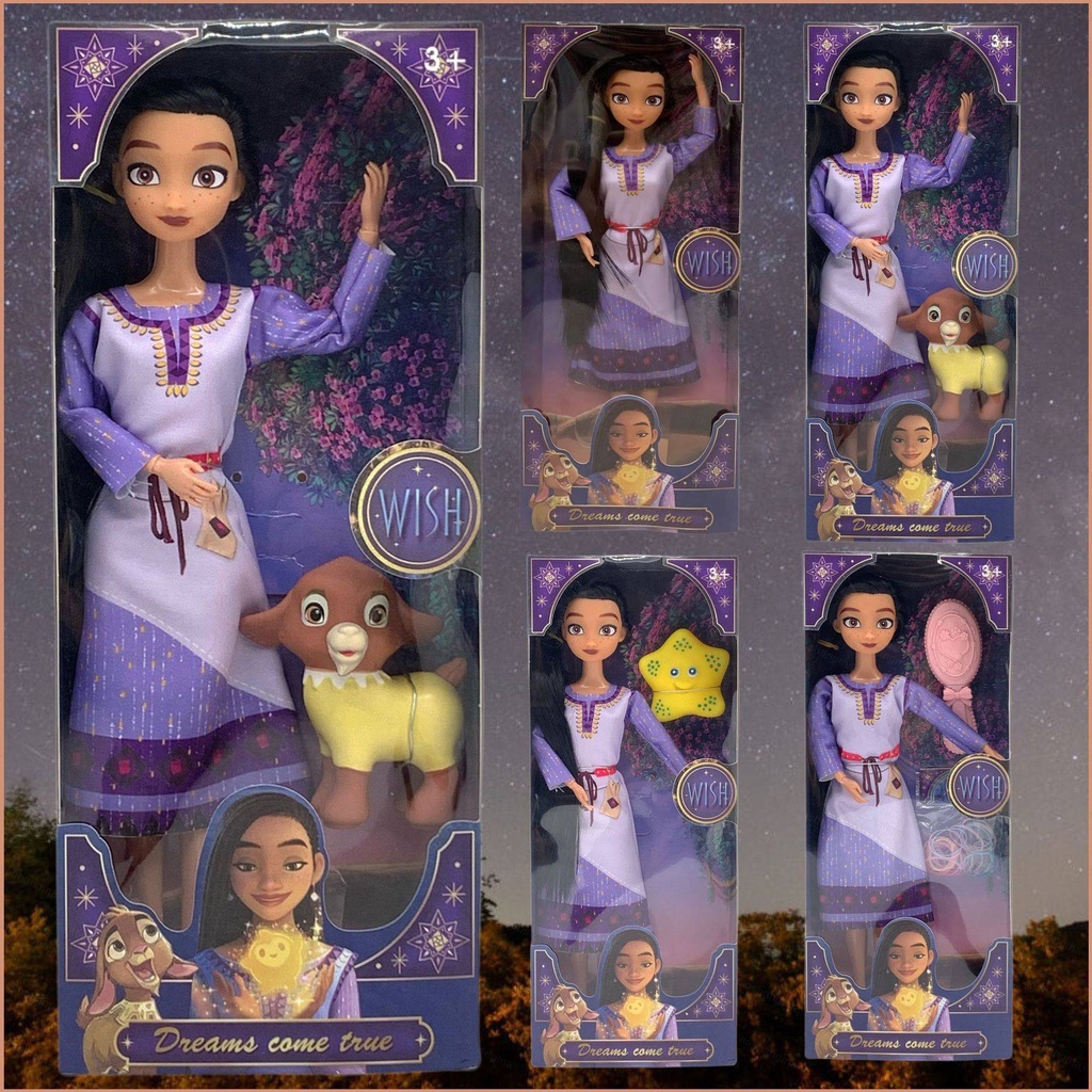 Mô Hình Búp Bê barbie Công Chúa asha Valentine / disney Có Khớp Cử Động Được Cho Bé Gái