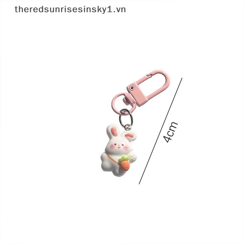 #TSVN # Móc Chìa Khóa resin Hình Thỏ Cà Rốt Hoạt Hình Dễ Thương Dành Cho Bạn Nữ / Trẻ Em.