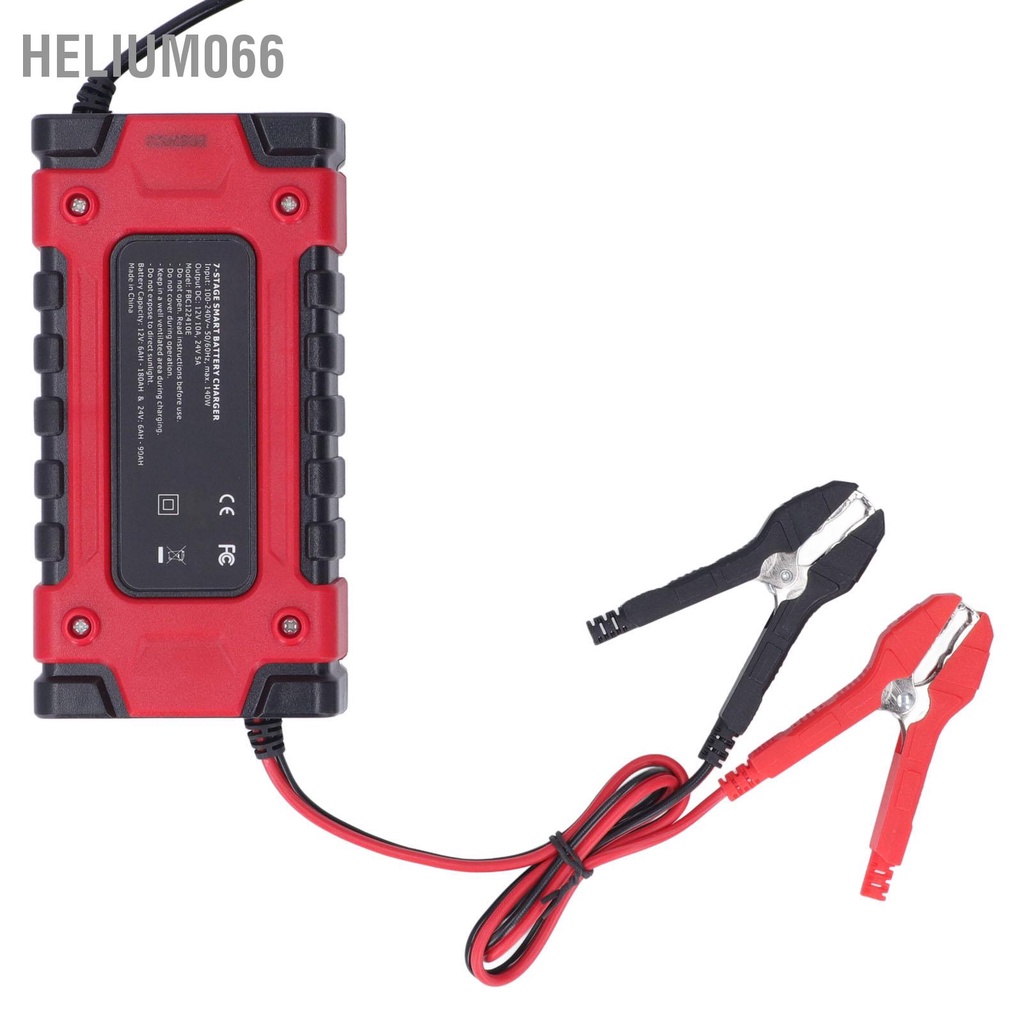 Helium066 Sạc Pin Ô Tô 12V 24V Cho Canxi Gel AGM Axit Ướt Màn Hình Lớn Hiển Thị Sửa Chữa Thông Minh Di Động AC100 ~ 240V