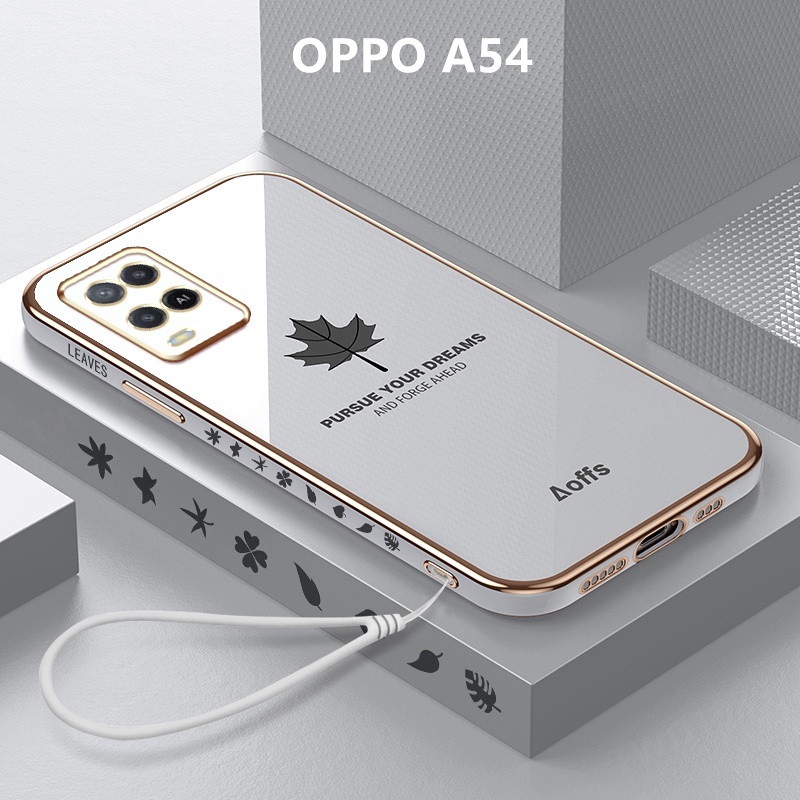Ốp Lưng OPPO A54 Mềm Chống Sốc Họa Tiết Lá Phong Cho Ốp Điện Thoại OPPO A54