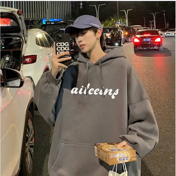 Áo Hoodie Dáng Rộng Thời Trang Xuân Thu Phong Cách Đường Phố Mỹ