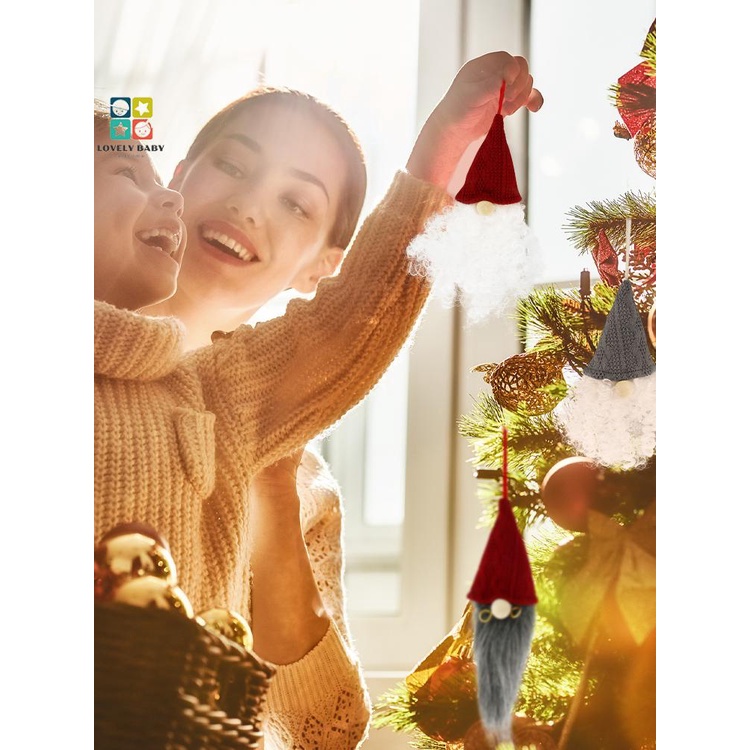 6 Phụ Kiện Trang Trí Cây Thông Giáng Sinh Bằng Vải Bông Mềm Mại Dễ Thương Xinh Xắnsbc4138