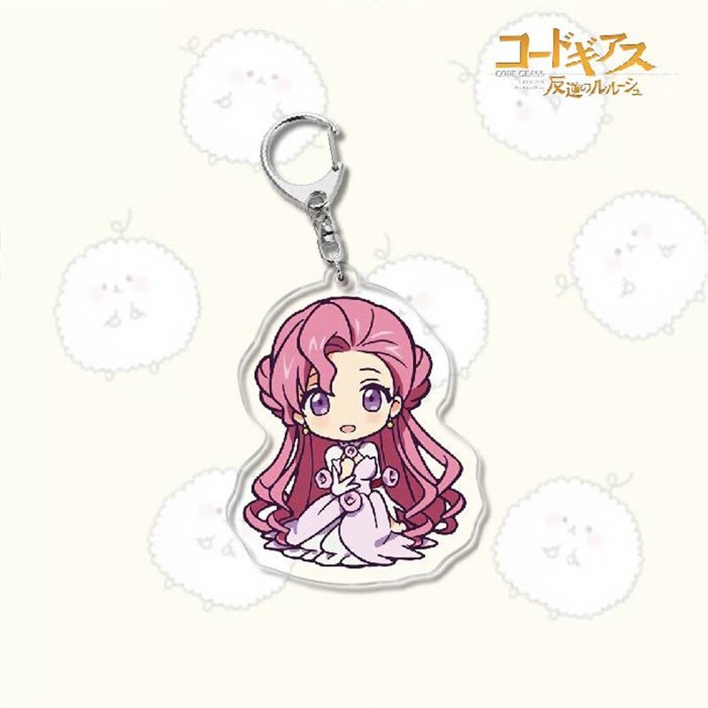 Móc khoá Japan Anime Code Geass Lelouch of the Rebellion Phụ Kiện Trang Trí Balo Túi xách in hình nhân vật 2 mặt rõ nét