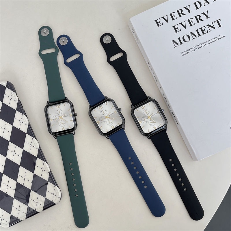 Đồng Hồ Đeo Tay Mặt Vuông Lớn Thời Trang Cho Nữ