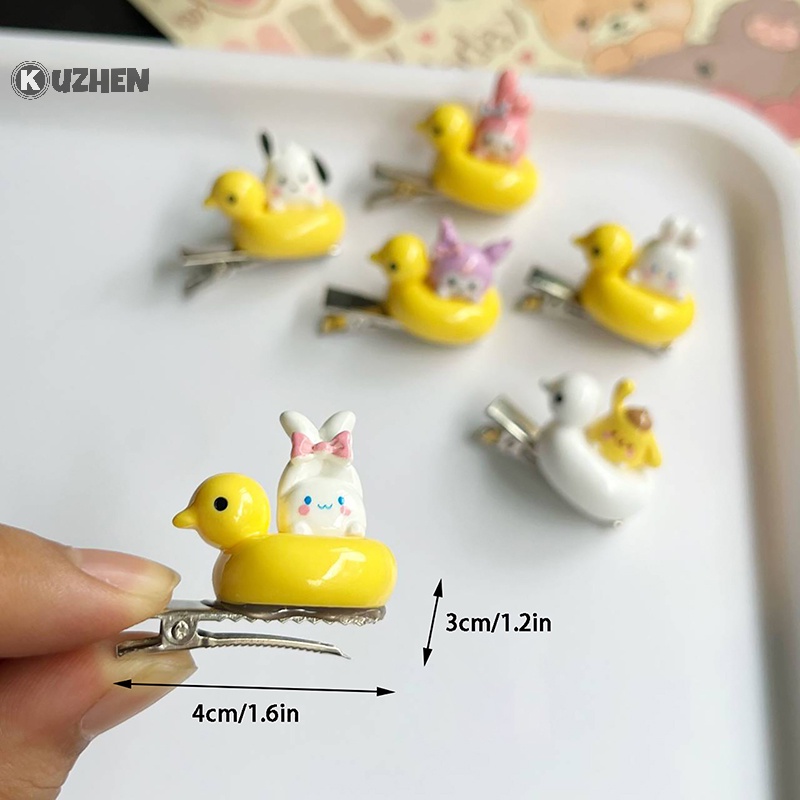 Kuzhen Kẹp Tóc Hình Vịt 3d Hoạt Hình Dễ Thương Dành Cho Nữ