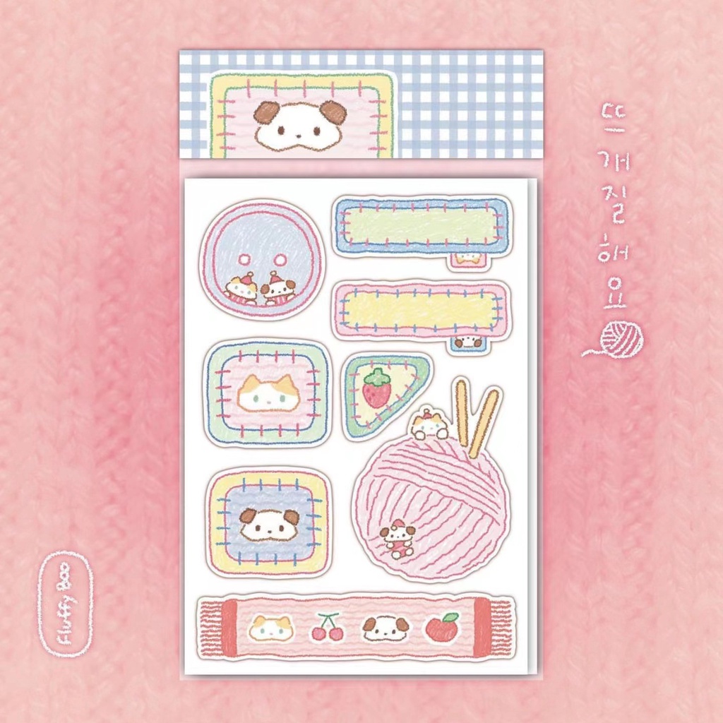 Miếng Dán Hình Gấu Trúc Dễ Thương Trang Trí Sổ Tay / Điện Thoại / Máy Tính Bảng Kiểu Hàn Quốc diy