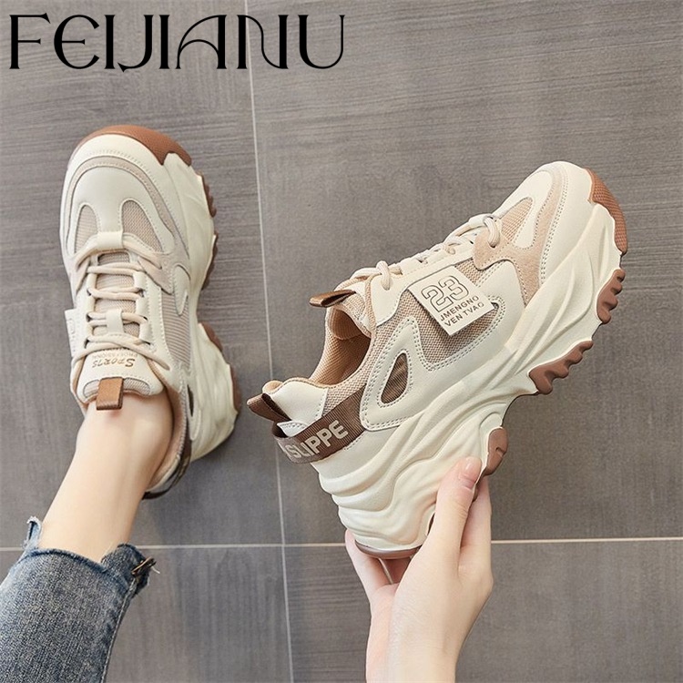 FEIJIANU  thể thao nữ giày giày thể thao nữ đáy dày  Hiện đại Đáng yêu Êm ái Lịch sự FYD23B0YBP 48Z231130