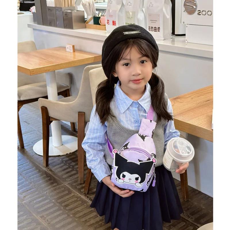 Sanrio Túi Đeo Chéo Siêu Nhẹ Họa Tiết Hoạt Hình Phong Cách Hàn Quốc Cho Bé