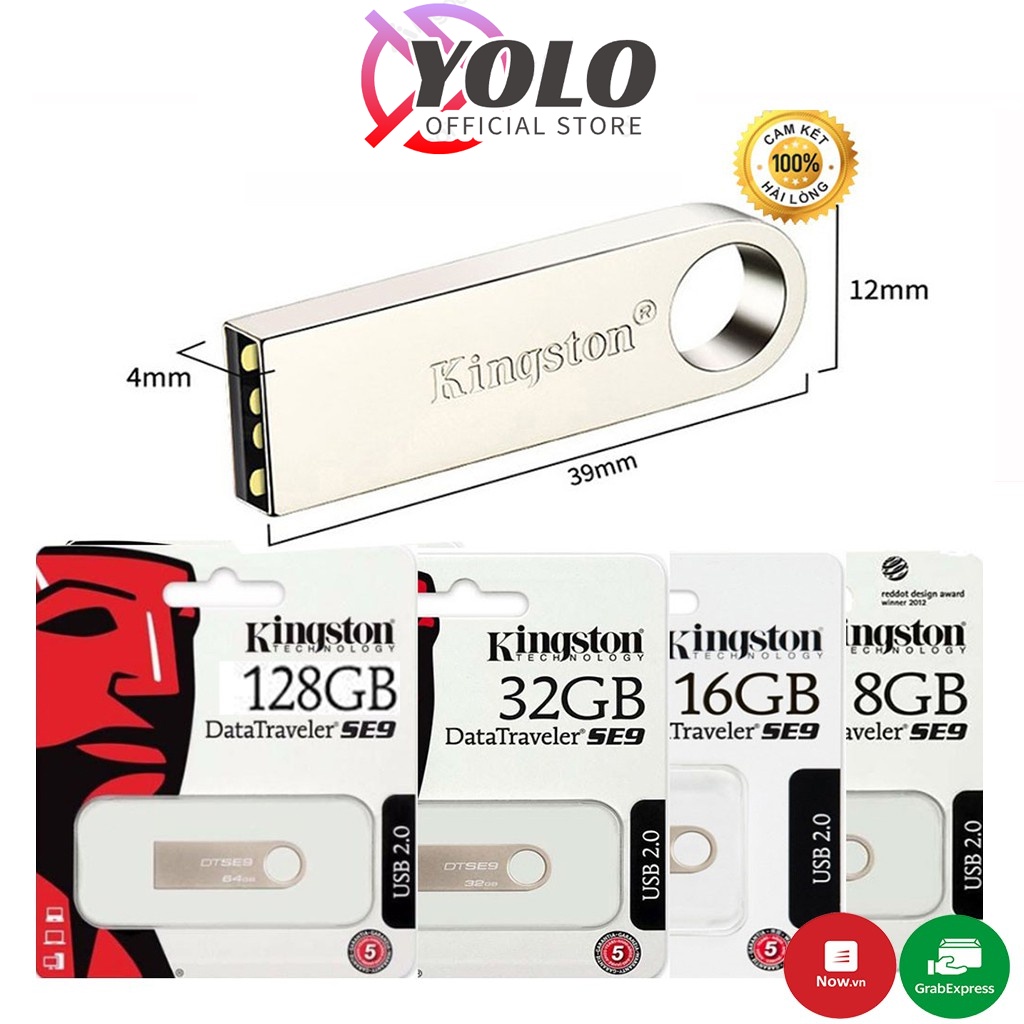 [BÁN SỈ]Usb kingston 64gb 32gb 16gb 8gb 4gb 2gb 2.0 thiết kế nhỏ gọn, vỏ kim loại, chống nước