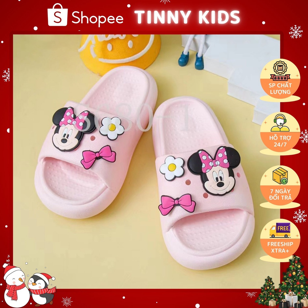 Dép Bé Gái Hình Mickey Chống Trơn Trượt Stick Đáng Yêu GDDT-01