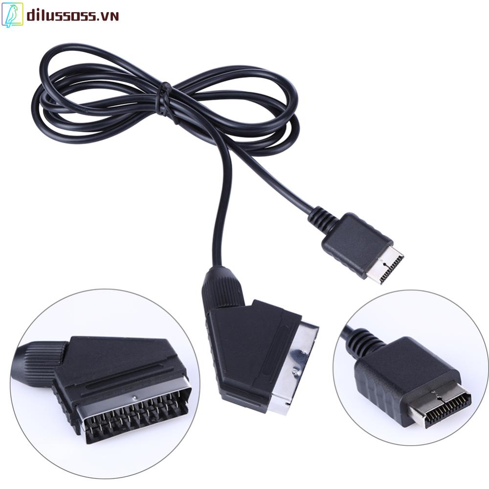 Dây Cáp 1.8m rgb scart tv av Cho ps1 ps2 ps3