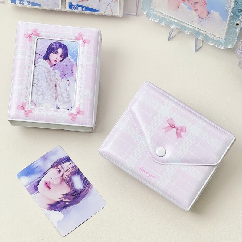 Cuốn album Đựng Thẻ Nhỏ 3 inch Cầm Tay Họa Tiết Ren polaroid