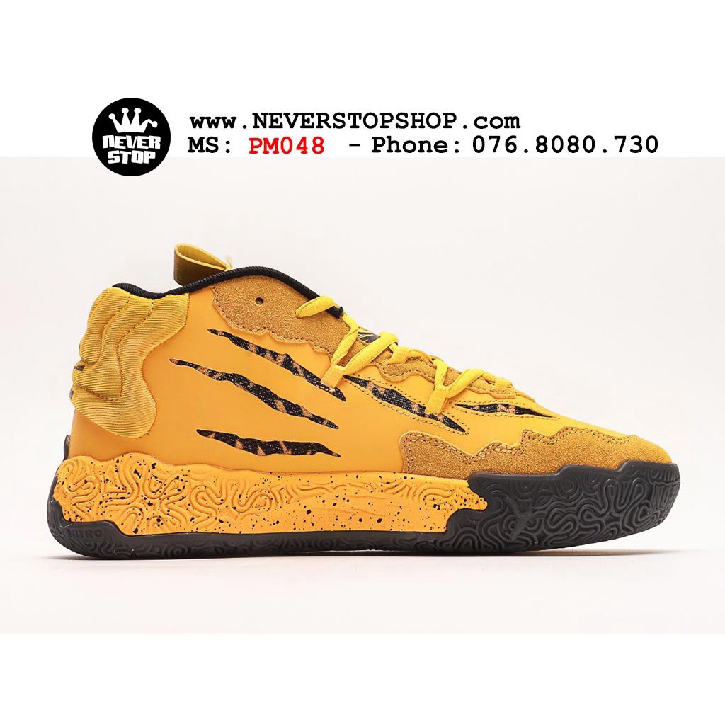 Giày bóng rổ PM MB 03 PORSCHE vàng đen siêu ngầu, chuyên indoor outdoor độ bền cao  NeverStopShop.com