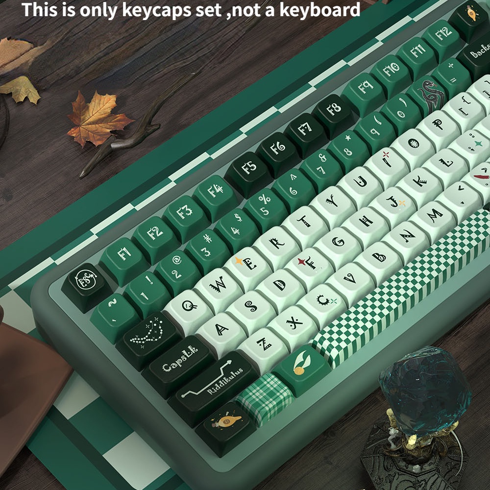 Pbt Bộ Nắp Phím Điều Khiển Chiều Cao Chủ Đề Rừng Xanh / cherry 61 / 63 / 64 / 67 / 68 / 71 / 75 / 78 / 82 / 84 / 87 / 96 / 98 / 100 / 100 / 10.