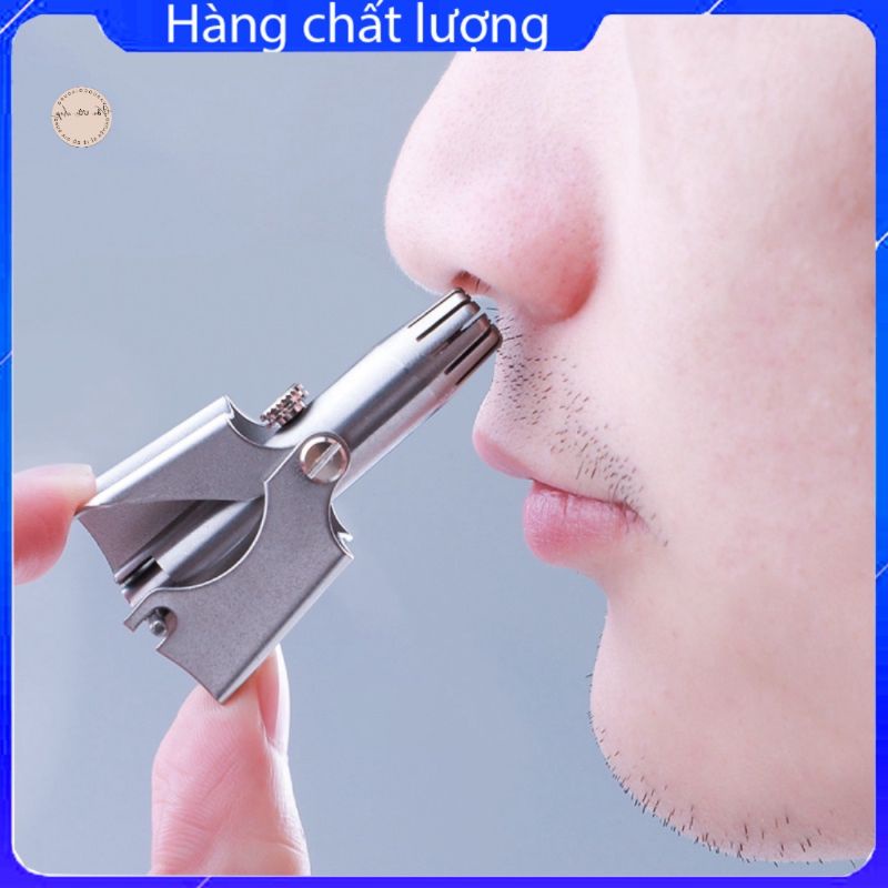 Dụng cụ tỉa lông mũi inox chống rỉ tiện lợi nhỏ gọn dễ mang theo