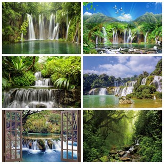 Backdrop phông nền chụp ảnh chân dung bé phong cảnh bờ núi sông hồ nước