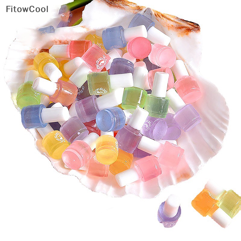 Fcvn Set 5 Lọ Sơn Móng Tay resin Dạ Quang Thủ Công diy qdd